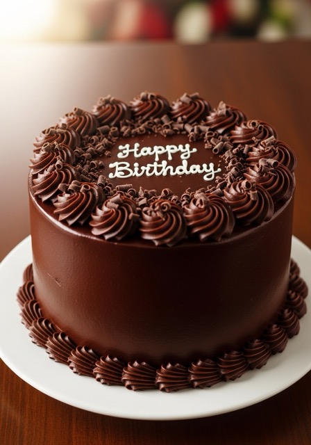 Dark chocolate cake (8 inch, 3 layers)